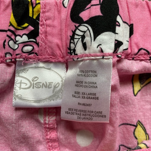 Disney Mickey and Minnie Mouse Pink Polka Dot Pajama Bottoms Size XXL - Picture 4 of 6